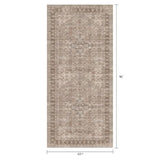 4x8 Hallway Runner Rugs, Washable Non-Slip Vintage Rugs Brown