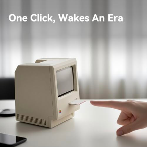 Maclock Retro-Style Alarm Clock, paying Homage to the Classic 1984 Model, Perfect for Bedroom desktops, Living Room Decoration, Silent Digital Alarm Clock, and Children's