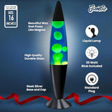 JAMBO 16" Beautiful Lamp- Blue with Yellow/Green Wax, Relaxing Liquid Lamp for Living Room Office Bedroom Adults Teens Kids, Magma Light, Night Light Nightlight, Home Decor