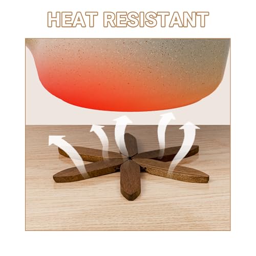 Yuoyar Wooden Tree-Shaped Trivets Set for Coffee Table, Kitchen