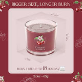 CHILLFLAME Cherry Candle, Scented Candles Gifts for Women, Candles Gift Set for Her, 3 Scented Votive Candles, Birthday Gifts for Women/Men (Red, 7 oz)