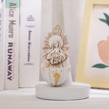 KOMI Sacred Heart of Mary Holy Water Font Resin Catholic Holy Water Font for Entrance Home Wall Hanging Religious Gifts
