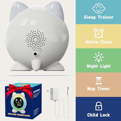 OK to Wake Kids Alarm Clock,Toddler Sleep Training Clock with Night Light & Nap Timer for 2-10 Years Old Boys Girls