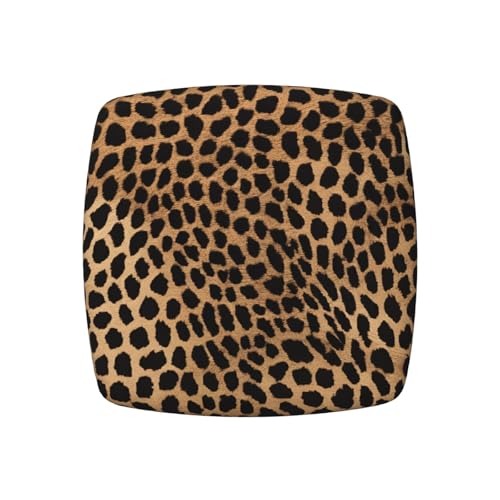 (Leopard Print) Stretch Seat Covers Set of 2 for Dining Room Chairs Elastic Chair Cushion Slipcovers for Kitchen Office