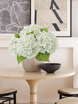 ZYTUYO 20 inches 4 Pcs Ivory White Real Touch Hydrangea Artificial Flowers Boho Lifelike Real Looking Latex Hydrangeas Flower with Long Stem for Home Decor Spring Table Centrepiece