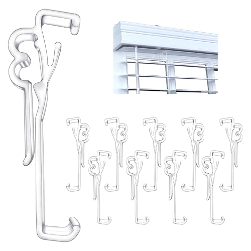 Amazing Drapery Hardware 3.0 Inch Clear Valance Clips for Blinds & Window Shades, 10-Pack - Sturdy Plastic Brackets, Ideal for Wood, Faux Wood & Metal Treatments in Home & Office Settings