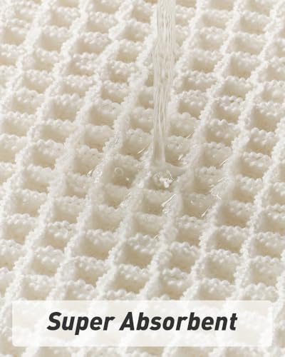 Upgraded Waffle Bath Mat Set of 2 Absorbent Non Slip Bathroom Mat 17" x 24"