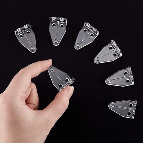BBTO 40 Pcs 1 Inch Blind Hold Down Brackets Clear Plastic Blinds Hooks Bottom Rail Hold Clips Replacements Mini Horizontal Blinds Shades Windows Doors or Home or Rv