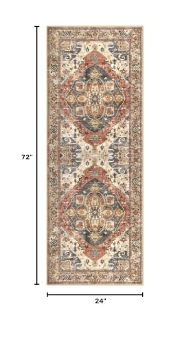 2x6 Washable Runner Rug, Non Slip Soft Area Rug for Hallway Kitchen
