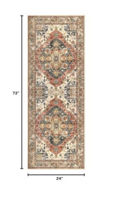 2x6 Washable Runner Rug, Non Slip Soft Area Rug for Hallway Kitchen