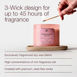 Bath & Body Works Champagne Toast 3-Wick Candle - Scented Candle for At-Home Use - Long-Lasting, Room-Filling Fragrance - High Fragrance Oil Concentration - Soy Wax Blend - 2-Pack