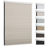 Changshade Cordless Cellular Shades, Blackout Room Darkening Black Out Honeycomb Blinds for Indoor Windows Bedroom, Pull Down Pleated Accordion Blind Easy Install, Shade Size 44" Wx72 H, Beige