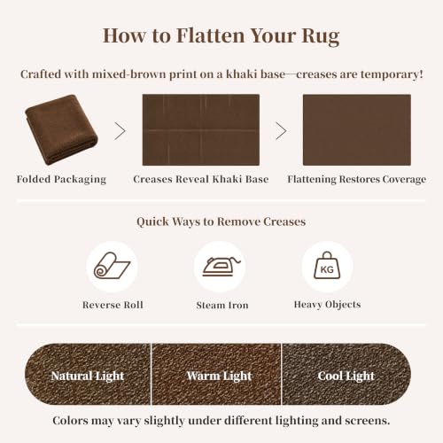 Waterproof 2x10 Rug Runners for Hallways Non Slip for Dogs, Textured Brown