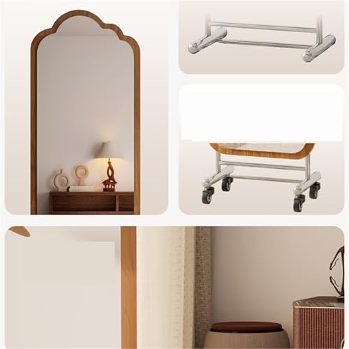 FKEE55UED Floor Portable Stainless Steel Full-Length Mirror Home Bedroom Dressing Mirror