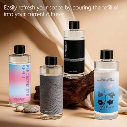 Scent Diffuser Oil Refill | 13.53 fl oz(400ml) Home Fragrance Defusers | Scented Aroma Essential Oil Reed Diffuser Lemon 400ml