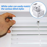 Jetec 4 Pieces 1 Inch Mini Blind Brackets White Plastic Profile Box Mounting Window Blinds Headrail Bracket Replacement