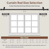 XDW-GIFTS Curtain Rods for Windows 32 to 46 Inch,1 Inch Diameter Black Heavy Duty Metal Drapery Rod,Adjustable Curtains Pole with Bracket Modern Style Suitable for Bedroom,Living Room