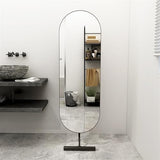 Decorative Full-Length Dressing Mirror, Household Floor-Standing, Bedroom Fitting for Living Room(Black)
