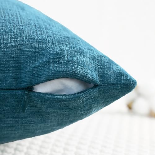 CaliTime Decorative Couch Throw Pillow Covers 20 X 20 Inches Ocean Blue