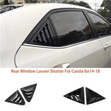 for Rear Window Louver Shutter for Carola 14-18 Side Air Vents Cover Trim Exterior A Pair(Glossy Black)