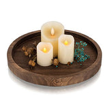 Romadedi Rustic Wood Decorative Candle Tray, 11 in