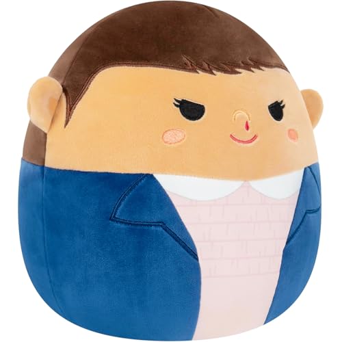 Stranger Things Squishmallows Throw Pillow Pack - Bundle with 10" Squishmallows Plush Pillows Featuring Eleven and Demogorgon Plus Stickers, More | 10" Stranger Things Bedroom Decor Set