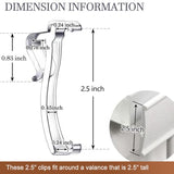 2.5 Inch Valance Clips for Horizontal Blind Valance (24 Pieces)