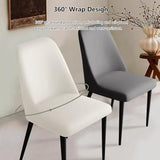 Curved Back Chair Covers Set of 2/4/6, Stretch Dining Room Chairs Cover Kitchen Chair Slipcovers Protector for Living Room and Bedroom,Light Gray,4pcs