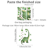 Large Dinosaur Wall Decals for Boys Bedroom Dino Footprints Wall Stickers Peel and Stick Baby Toddler Kids Room Wall Decor Murals for Nursery Daycare Classroom Decoration (KL-BM2063)