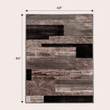 5x7 Washable Area Rugs for Living Room and Bedroom(5x7,Chocolate)