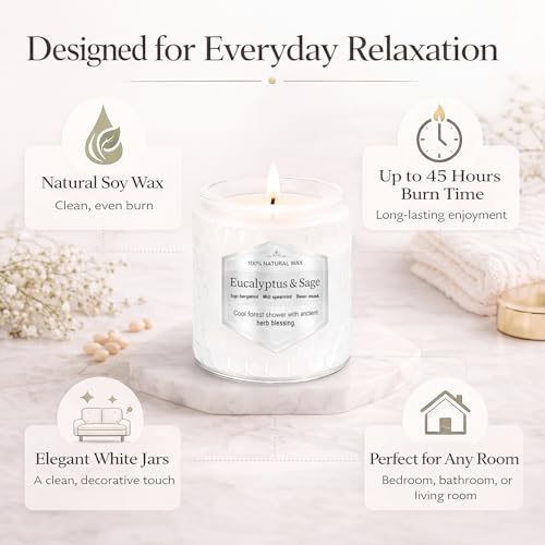 Scented Candles Gift Set for Women, 6 Pack Aromatherapy Soy Candles for Home, Long Lasting Decorative Jar Candles for Birthday, Relaxation, Self Care