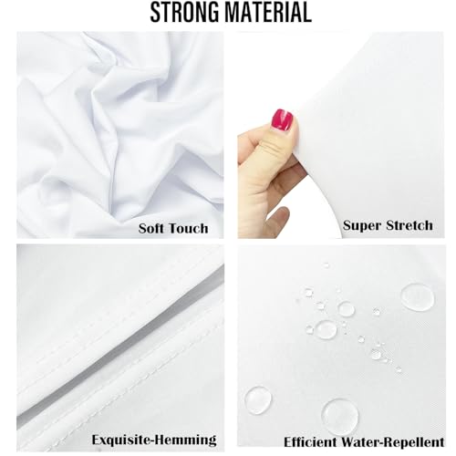 40PCS Stretch Spandex Folding Waterproof Chair Covers,Universal Fitted Chair Cover Protector for Wedding Party Banquet Holidays Celebration Decoration(40, White New)