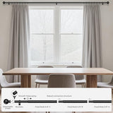 HeiDear 2 Pack Curtain Rods for Windows 30 to 45 Inches, 5/8" Matte Black Metal Curtain Rod, Adjustable Single Window Rods for Bedroom, Living Room, Kitchen, Office