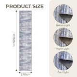 2x10 Runner Rug Non Slip,Washable Hallway Runner Rug,Blue