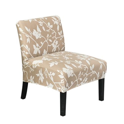 Removable Armless Sofa Sleeve Color Print Stretch Slipper Chair Slipcover for Home and Hotel Use Removable