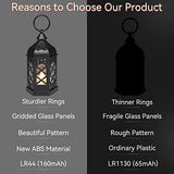 12Pcs Mini Lantern with LED Candle, Small Black Lanterns Decorative for Halloween Decorations, Christmas Table Centerpiece, Flickering Candle Holders for Diwali Wedding Medieval Decor, Ornaments