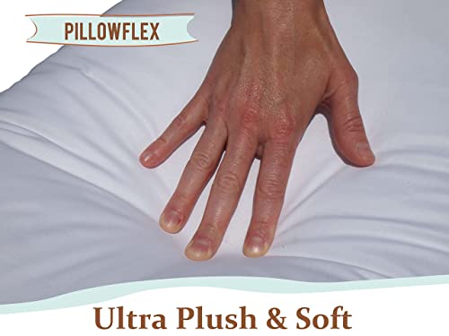 Pillowflex Premium Polyester Pillow Insert – 15x15 - Square Pillows Form, Machine Washable, Soft Sham Supports, Decorative Form for Covers and Throw Pillows, Hypoallergenic - Made in USA - 2 Pack