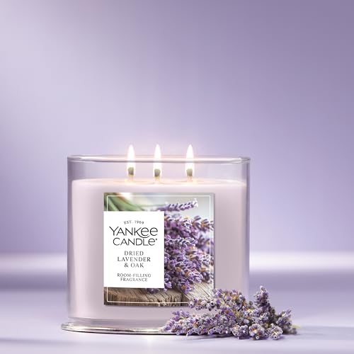 Yankee Candle Dried Lavender & Oak Scented Candle, 14.5oz 3-Wick