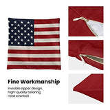BETGINY 4th of July Pillow Covers 18x18 Set of 2, American Flag Patriotic Decorations Throw Pillow Covers Linen Farmhouse Independence Day Cushion Case for Couch Sofa Summer Home Outdoor Decor