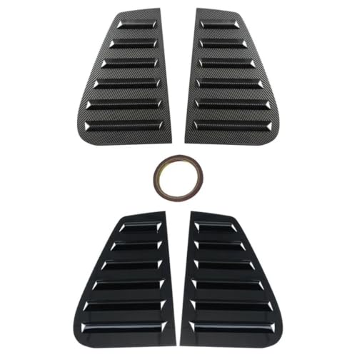 Car Rear Window Side Vent Shutter Louver Cover Trim Exterior Accessories Body Kits Fit for VW Golf 4 MK4 1997-2006(Carbon Look)