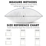 MIULEE Shredded Memory Foam Pillow Inserts, Set of 2 18x18 Premium Filling Decorative Throw Pillows, Soft Support Stuffer for Sofa Bed Living Room