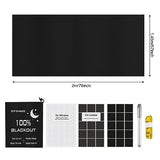Blackout Window Cover, Upgraded Hook and Loop - Portable Shades No Residue and Longer Lasting, 100% Blackout Blinds for Window 79″ x 57″, Black Out Curtains for Bedroom and Baby Room 2m