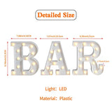LED Marquee Letters Lights BAR Sign Letter Lamp for BAR Pub Home Party Wedding Decoration Battery Powered Christmas Lamp Home Bar Decoration