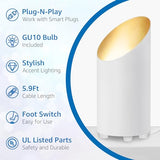 SUNVIE 2 Pack Uplighting Indoor Floor Can Light, 5W Up Lights with 2700K LED GU10 Bulbs, Uplights Floor Spot Lights Indoor for Home Accent Lighting, 5.9 FT Plug Cord & Foot Switch