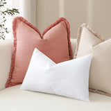 Artscope Synthetic Down Pillow Insert, 20x20 Throw Pillow Inserts Set of 2 | Down Alternative Ultra Soft Fluffy Sleeping Pillow, 100% Cotton Cover, Decorative Pillows-White