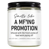 Younift Funny Scented Candles - Congratulations on Your Promotion, New Job Gifts for Women, Men - Job Decorations - 9 oz