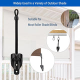 Shade Replacement Parts,Tie Down for Coolaroo Exterior Roller Sun Shade,Outdoor/Indoor Roller Up Blinds and Canopy/Pergola Covers (Black,2Pcs,6inch)
