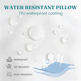 Oubonun 12x20 Outdoor Pillow Inserts (Pack of 2) - Square Waterproof Throw Pillow - Decorative Throw Pillows Insert for Couch Sofa Bed Patio Furniture - White Pillows