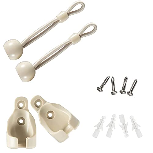 Bunge kit, General Replacement and Installation Accessories for Indoor/Outdoor Plastic Sunshade Curtains and Roller Blinds (Beige)