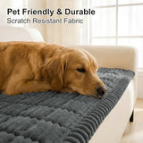 Smiry Couch Cover for Dogs, Non Slip Washable Sofa Protector for Pets, Soft Furniture Cover for Pet, Stylish Sofa Covers, Cozy Protect Against Fur, Dirt & Everyday Messes (Dark Grey, 27.6" x 59")